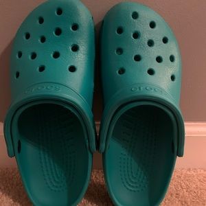 Teal Crocs